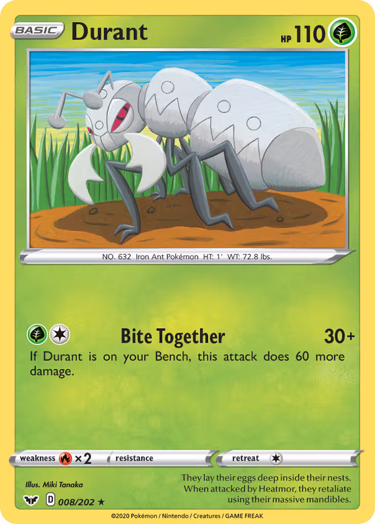 Durant 8/202 Pokemon card