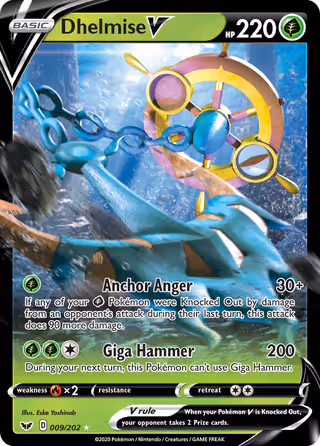 Dhelmise V 9/202 Pokemon card
