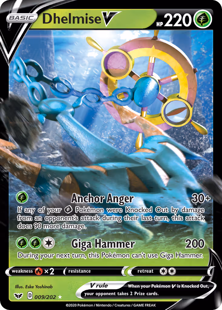 Dhelmise V 9/202 Pokemon card