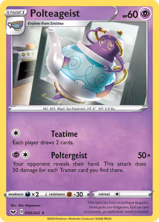 Polteageist 90/202 Pokemon card