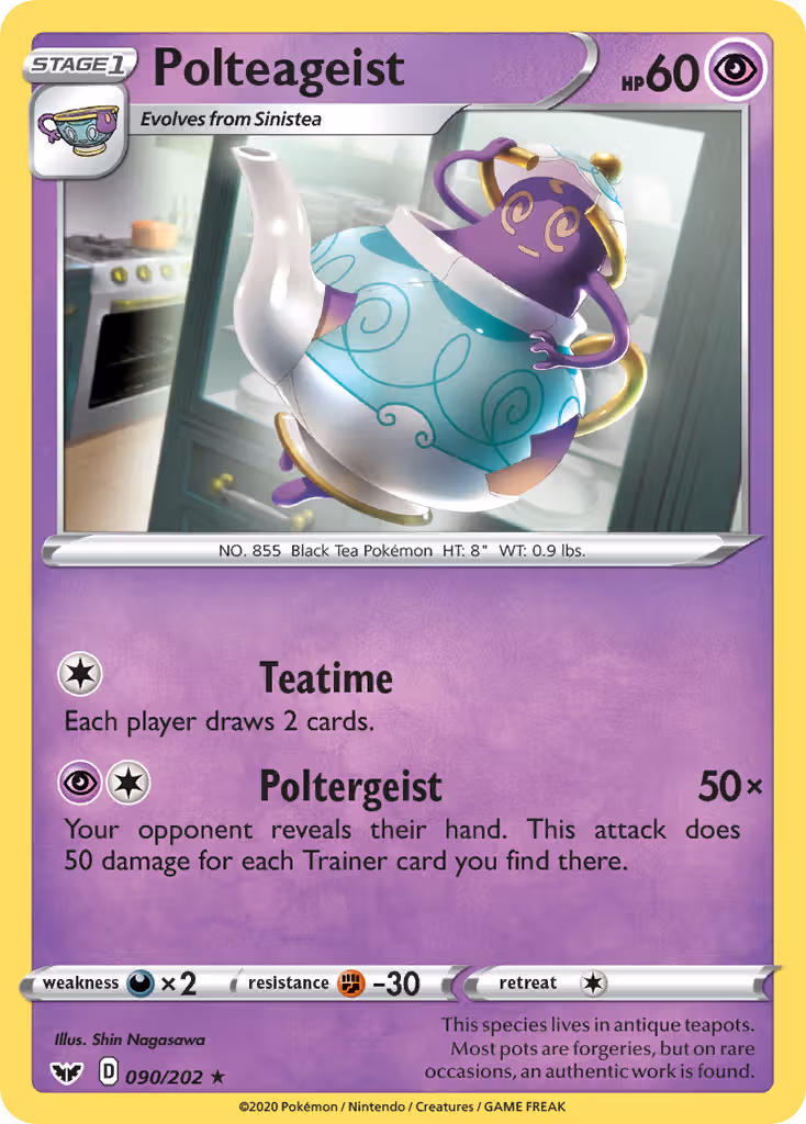 Polteageist 90/202 Pokemon card