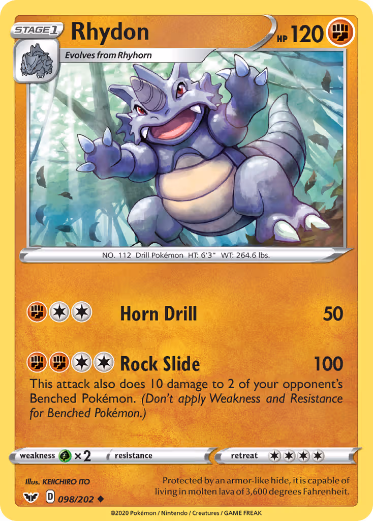 Rhydon 98/202 Pokemon card