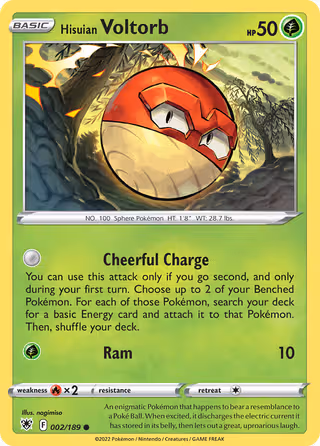 Hisuian Voltorb 2/189 Pokemon card
