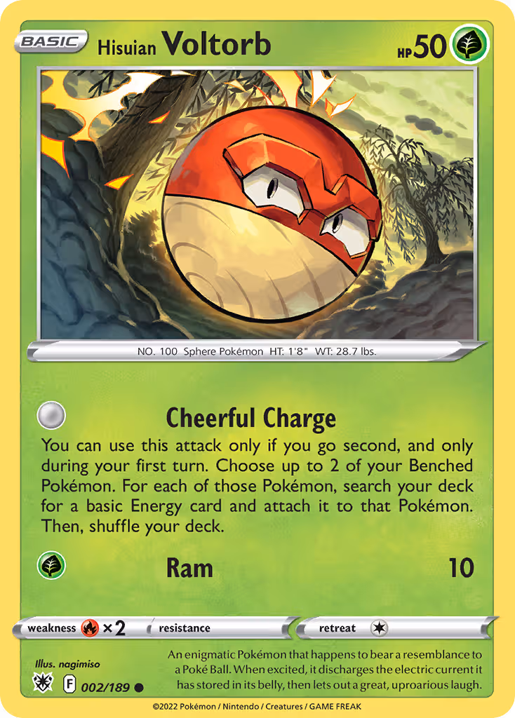 Hisuian Voltorb 2/189 Pokemon card