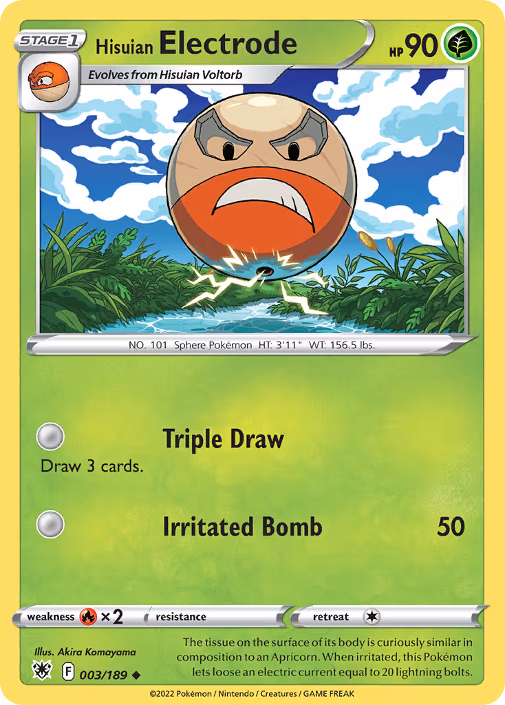 Hisuian Electrode 3/189 Pokemon card