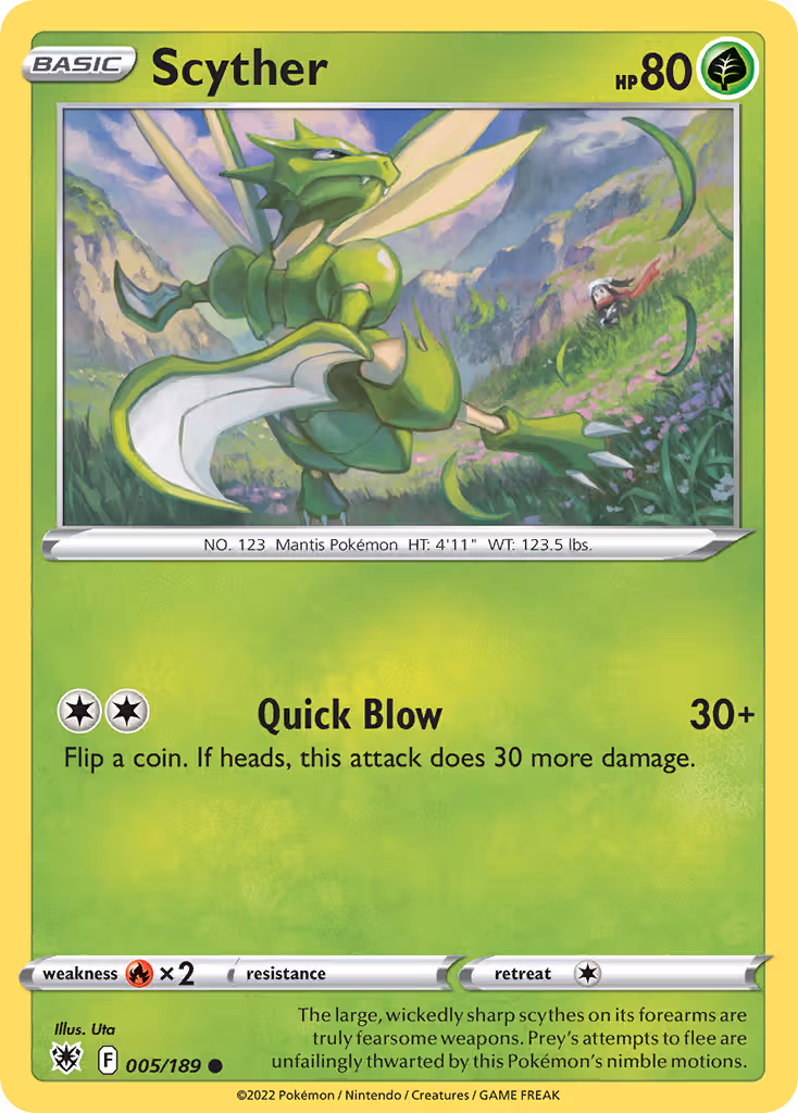 Scyther 5/189 Pokemon card