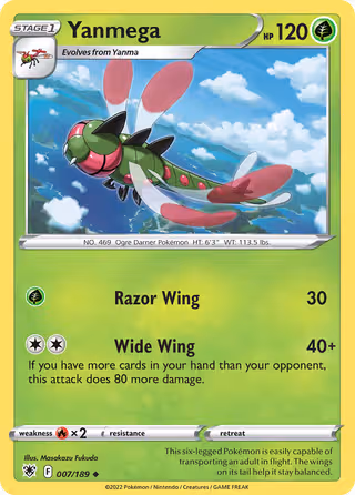 Yanmega 7/189 Pokemon card