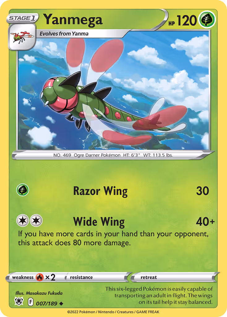 Yanmega 7/189 Pokemon card