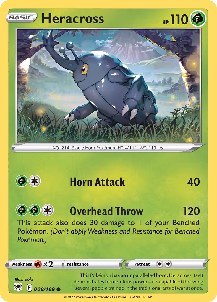 Heracross 8/189 Pokemon card
