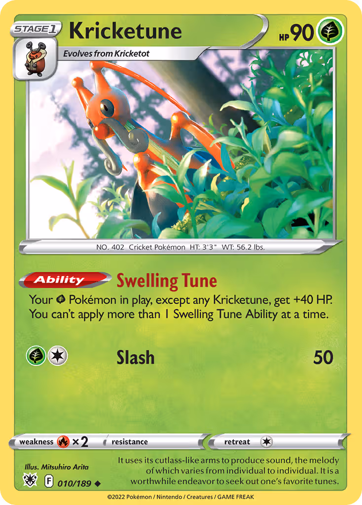 Kricketune 10/189 Pokemon card