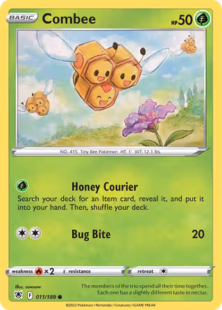 Combee 11/189 Pokemon card