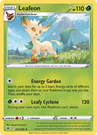 Leafeon 13/189 Pokemon card