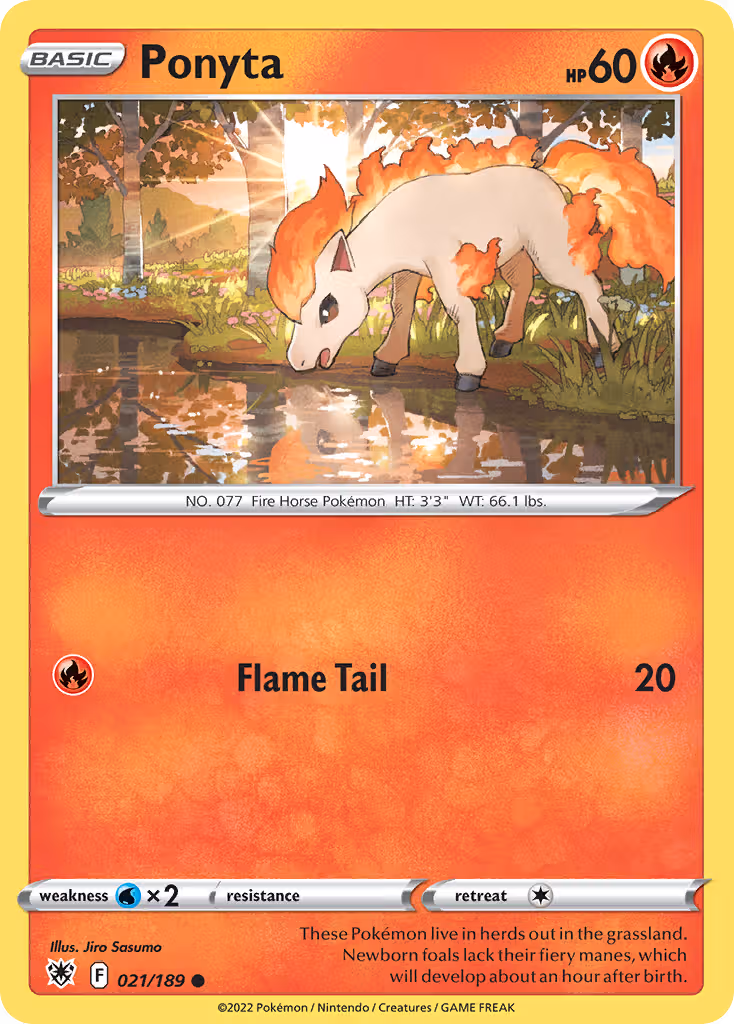 Ponyta 21/189 Pokemon card