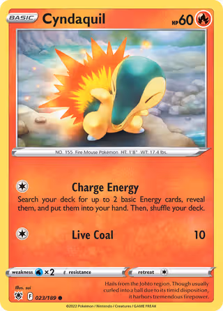 Cyndaquil 23/189 Pokemon card