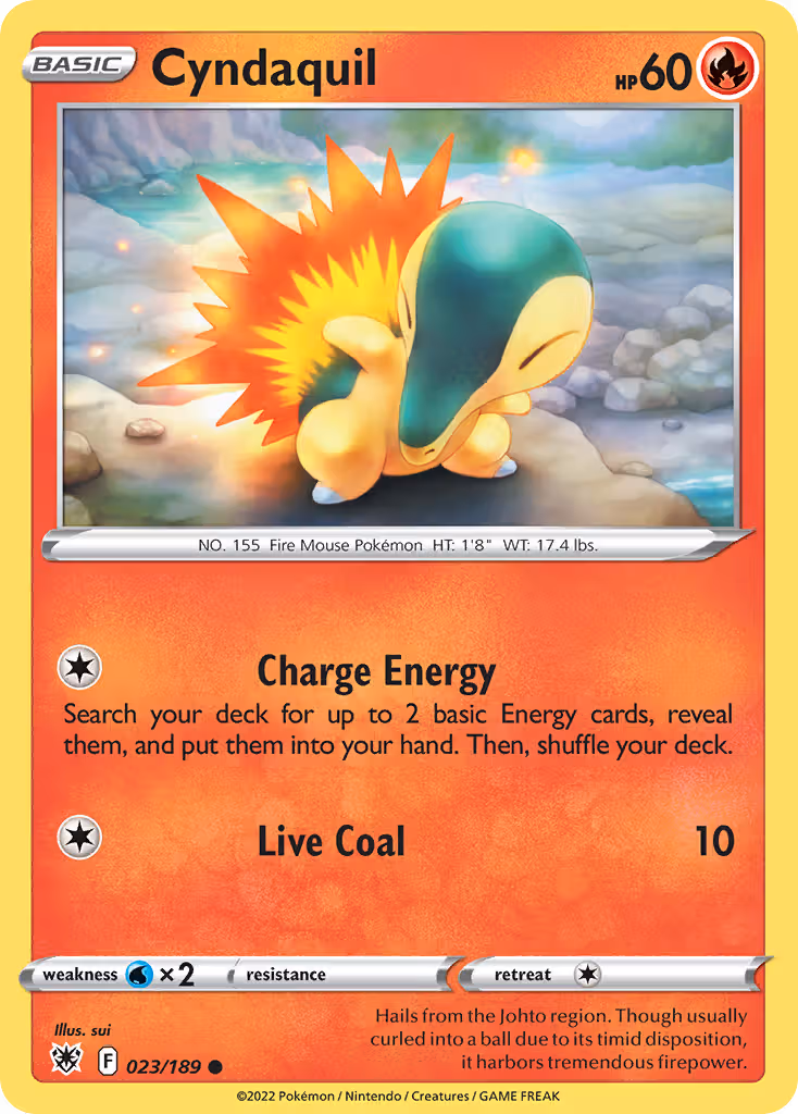 Cyndaquil 23/189 Pokemon card