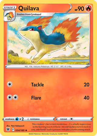 Quilava 24/189 Pokemon card