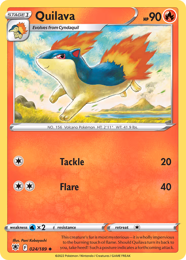 Quilava 24/189 Pokemon card