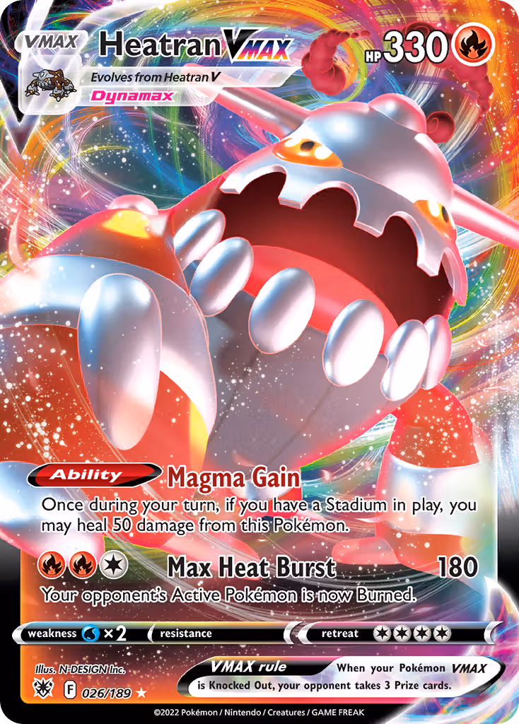 Heatran VMAX 26/189 Pokemon card
