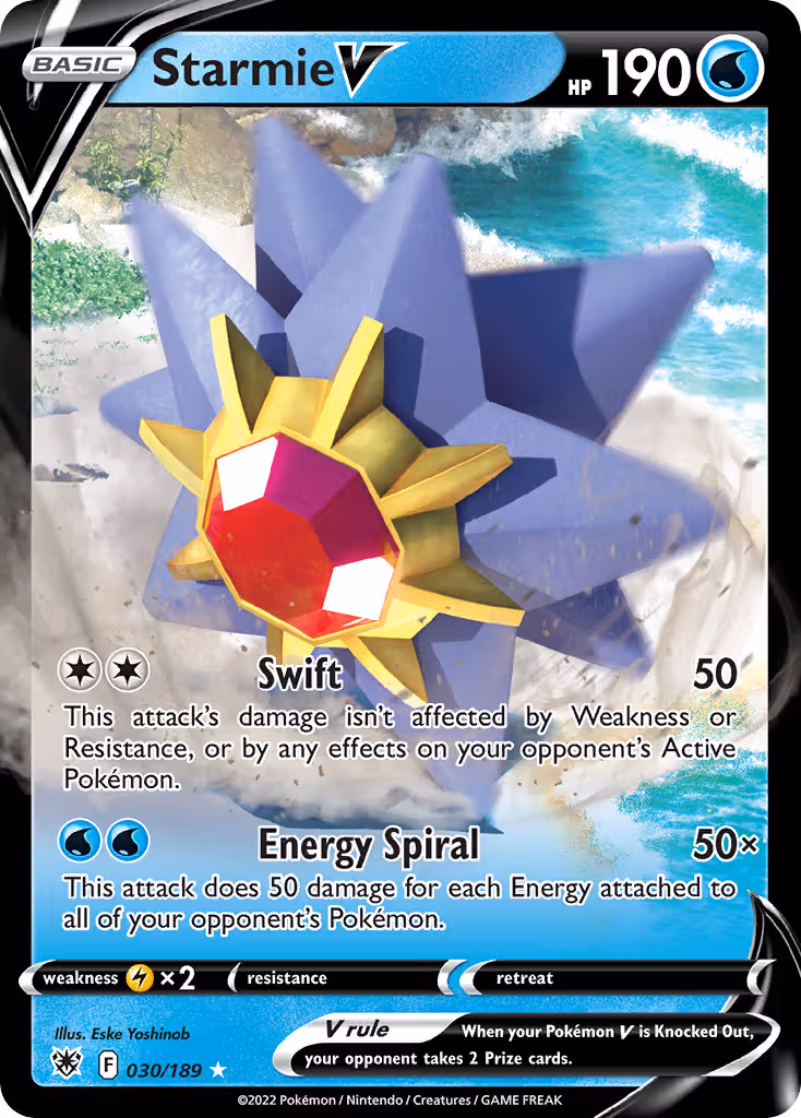 Starmie V 30/189 Pokemon card
