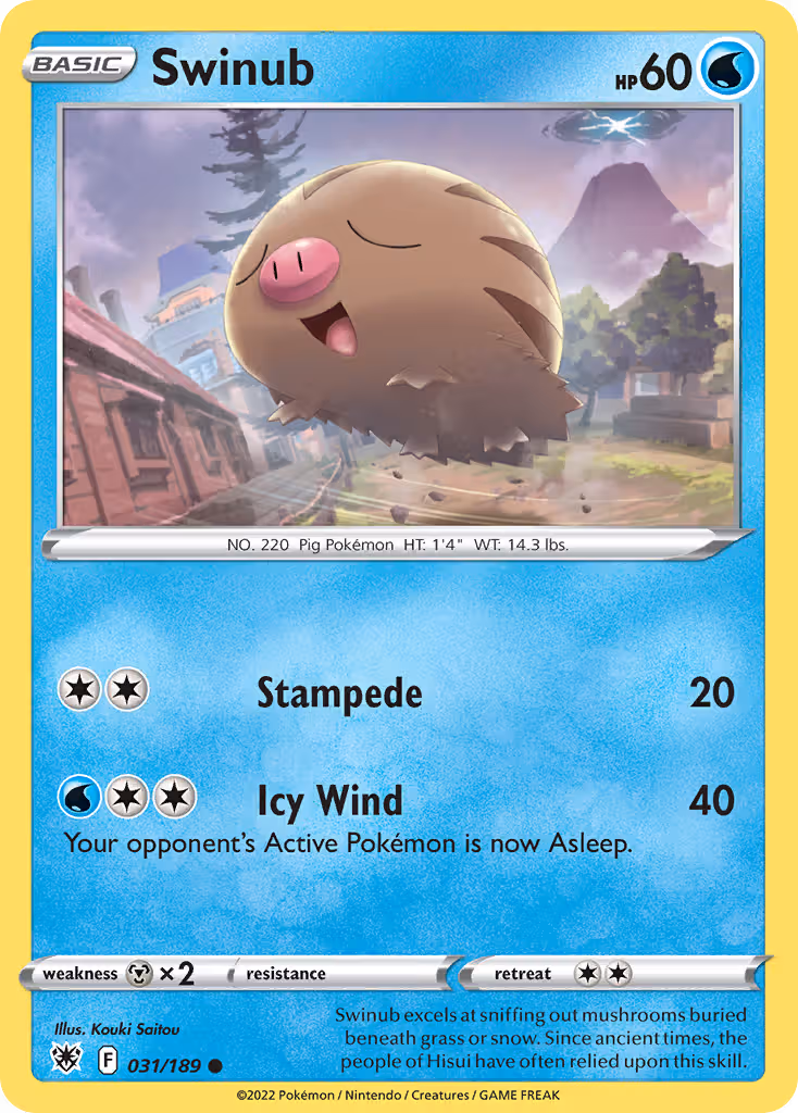 Swinub 31/189 Pokemon card