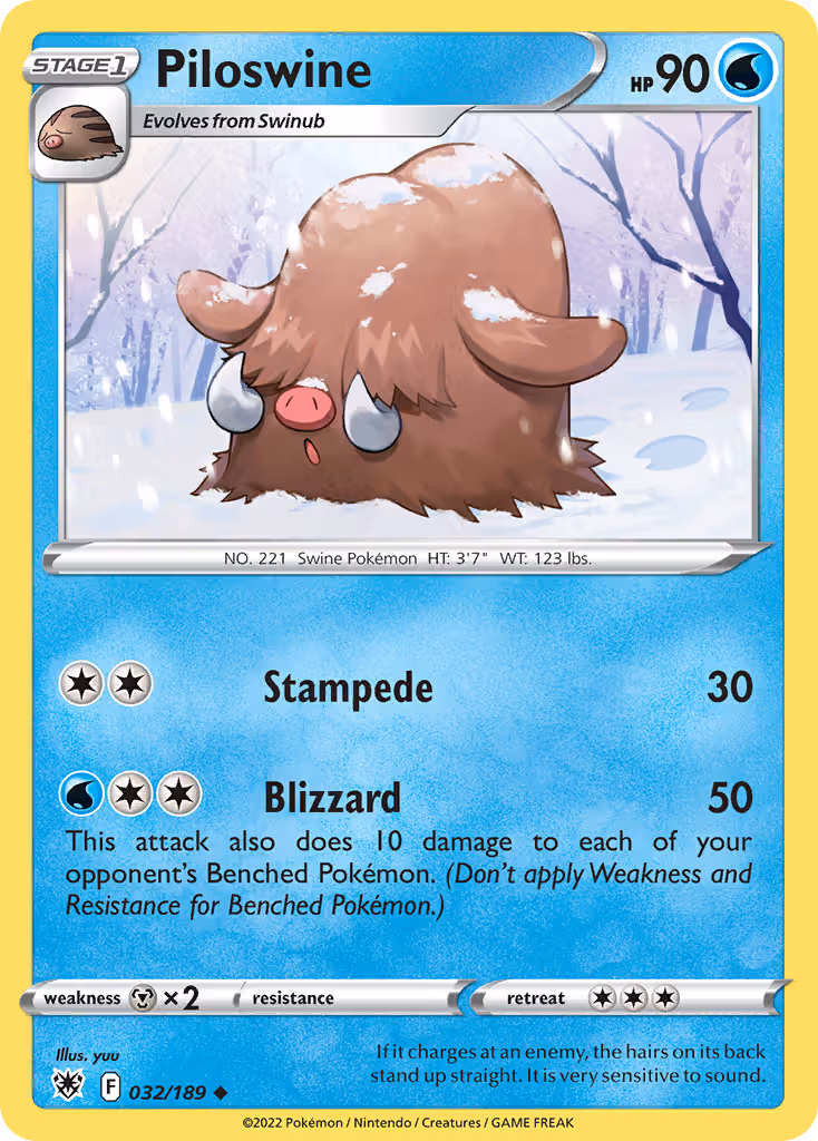 Piloswine 32/189 Pokemon card