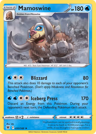 Mamoswine 33/189 Pokemon card