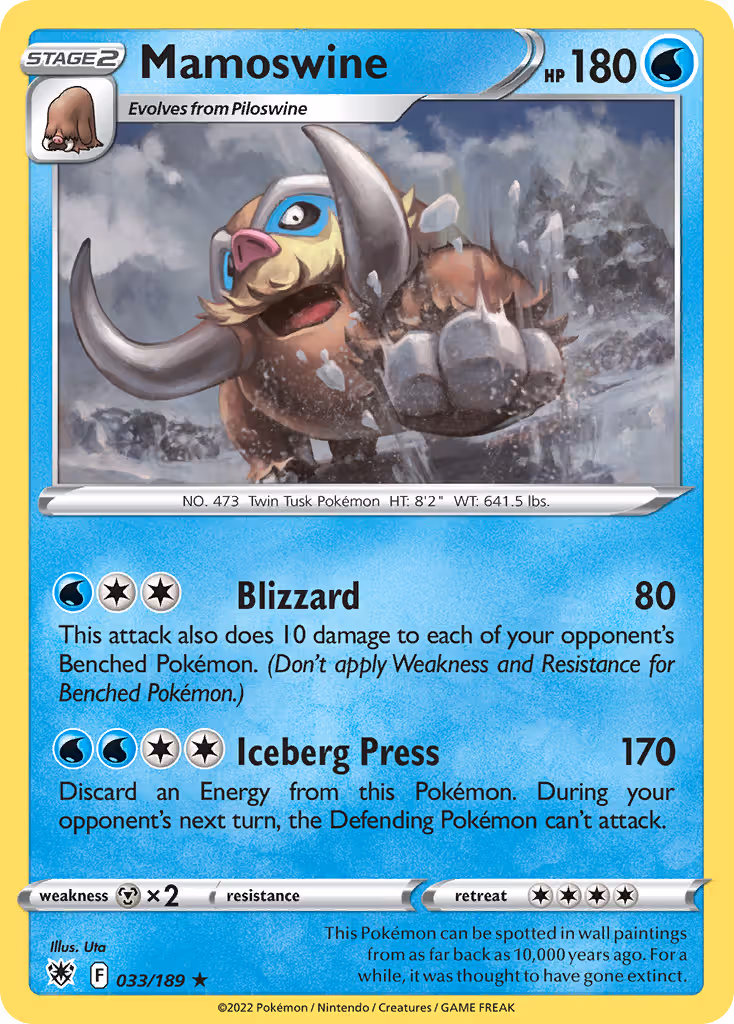 Mamoswine 33/189 Pokemon card