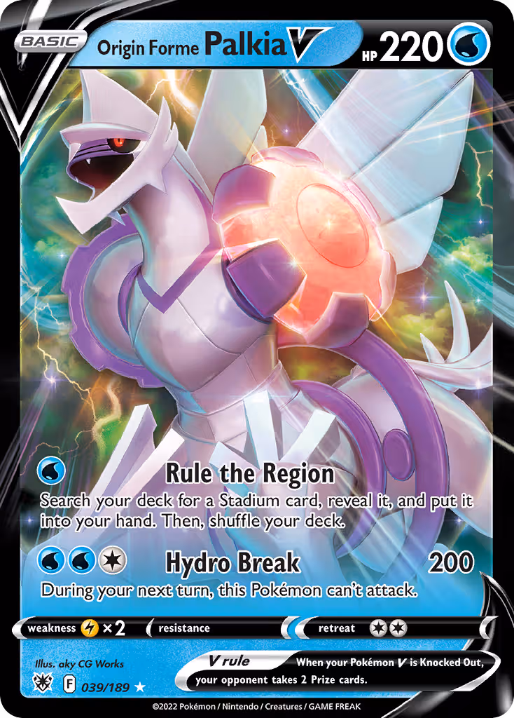 Origin Forme Palkia V 39/189 Pokemon card