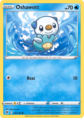 Oshawott 41/189 Pokemon card