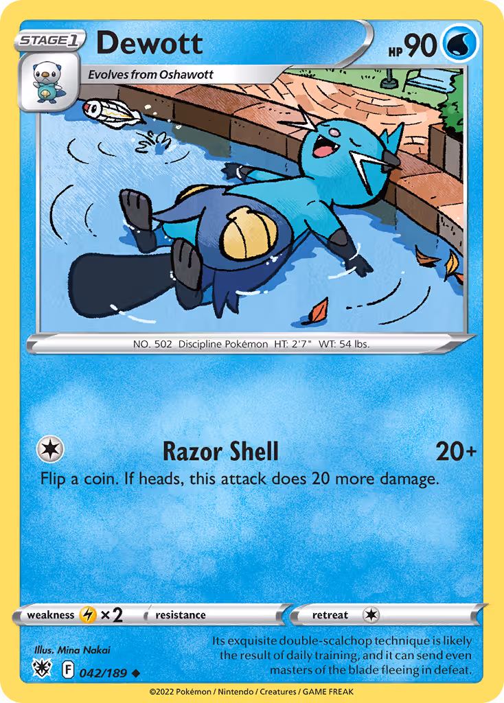 Dewott 42/189 Pokemon card