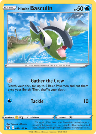 Hisuian Basculin 43/189 Pokemon card
