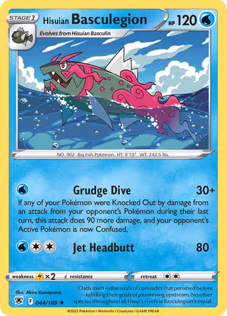 Hisuian Basculegion 44/189 Pokemon card