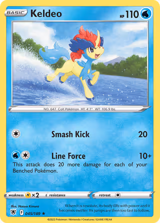 Keldeo 45/189 Pokemon card