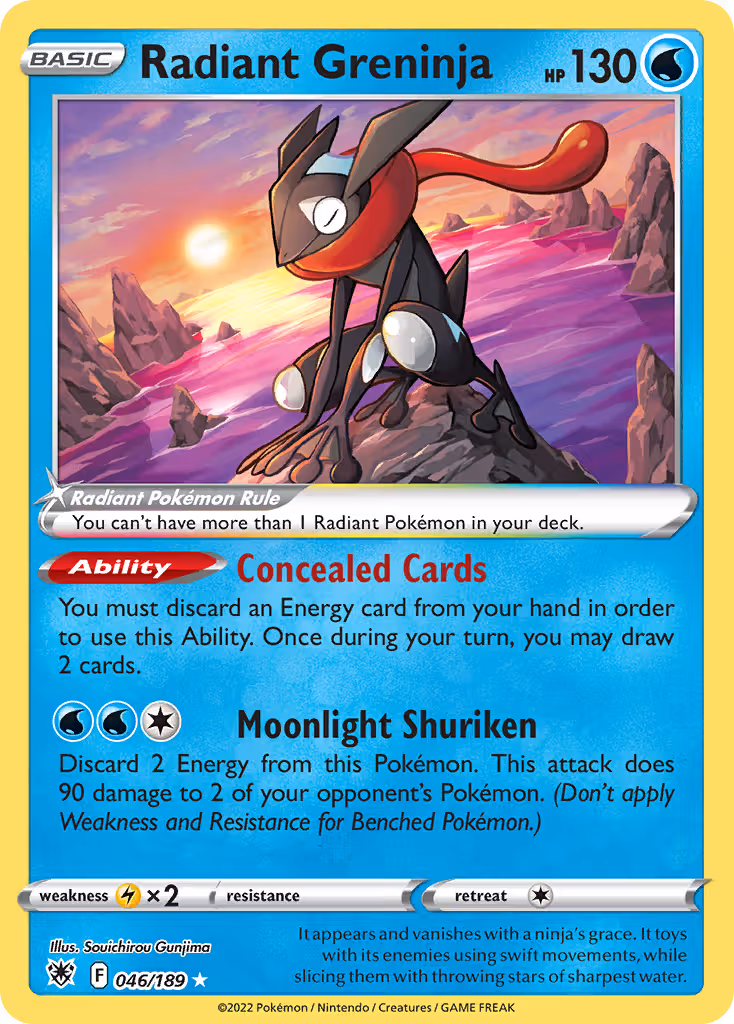 Radiant Greninja 46/189 Pokemon card