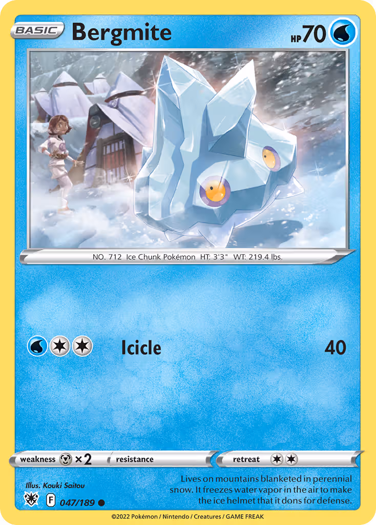 Bergmite 47/189 Pokemon card