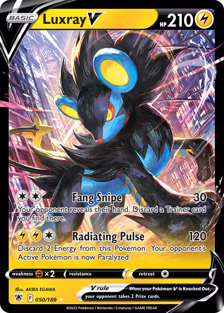 Luxray V 50/189 Pokemon card