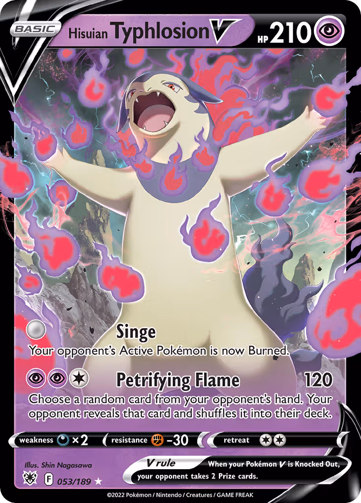 Hisuian Typhlosion V 53/189 Pokemon card
