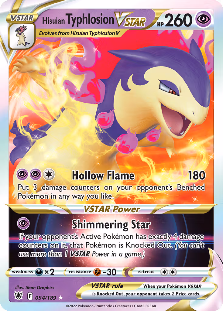 Hisuian Typhlosion VSTAR 54/189 Pokemon card