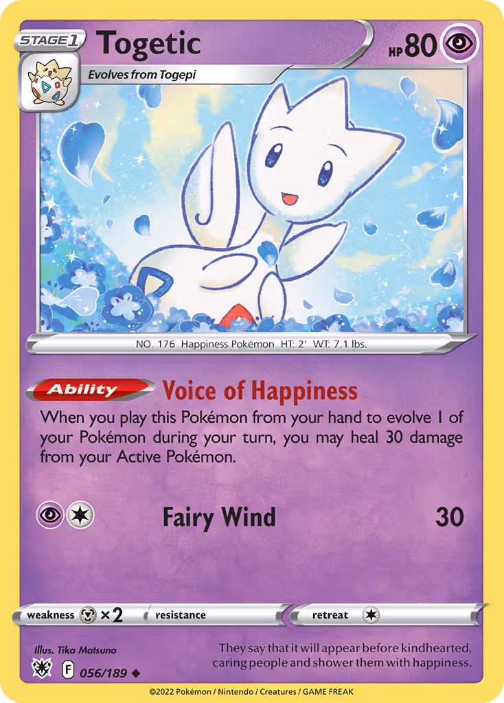 Togetic 56/189 Pokemon card