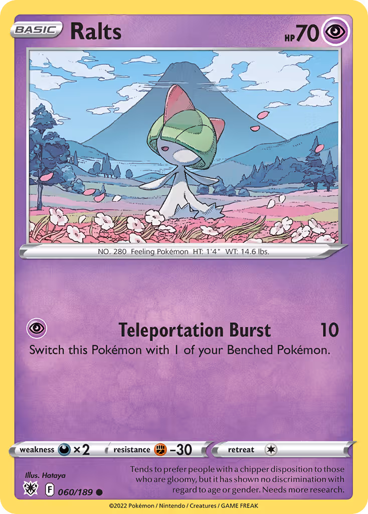 Ralts 60/189 Pokemon card