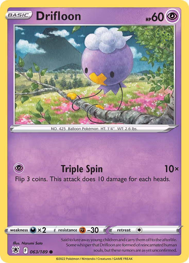 Drifloon 63/189 Pokemon card