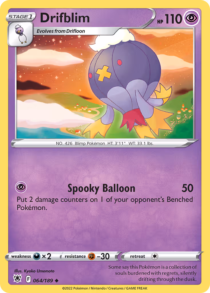 Drifblim 64/189 Pokemon card
