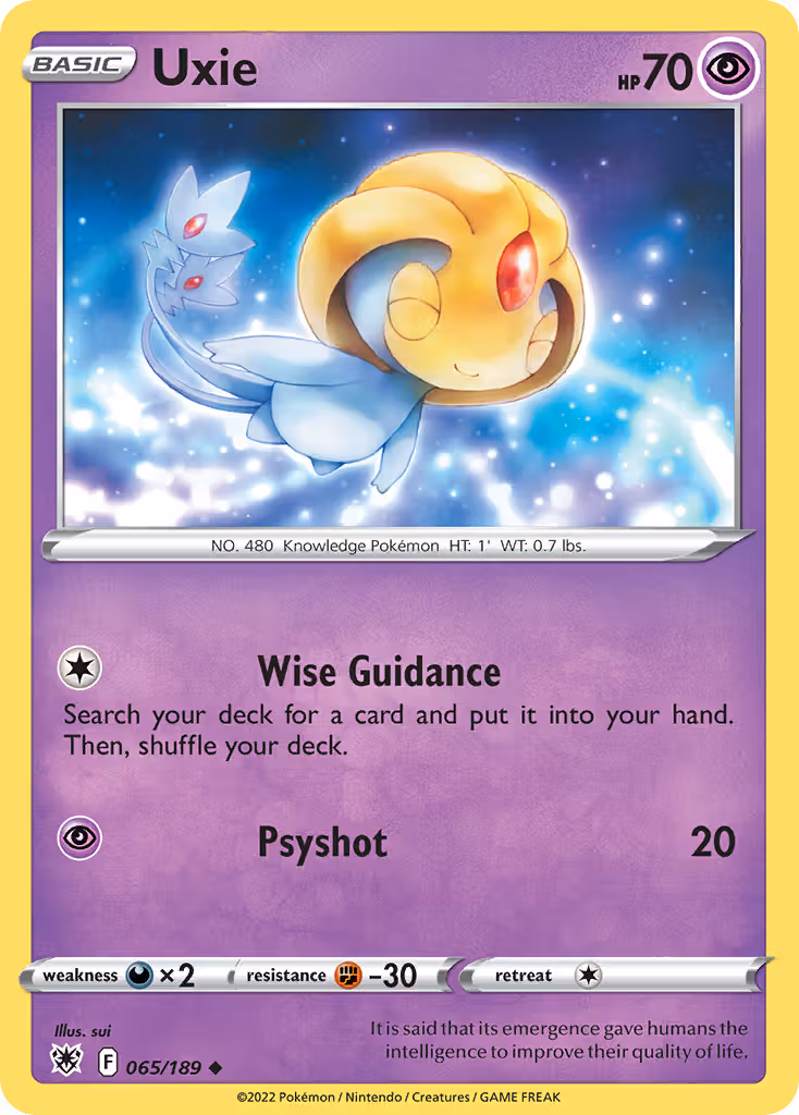 Uxie 65/189 Pokemon card