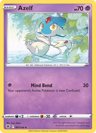 Azelf 67/189 Pokemon card