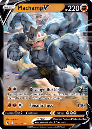 Machamp V 72/189 Pokemon card
