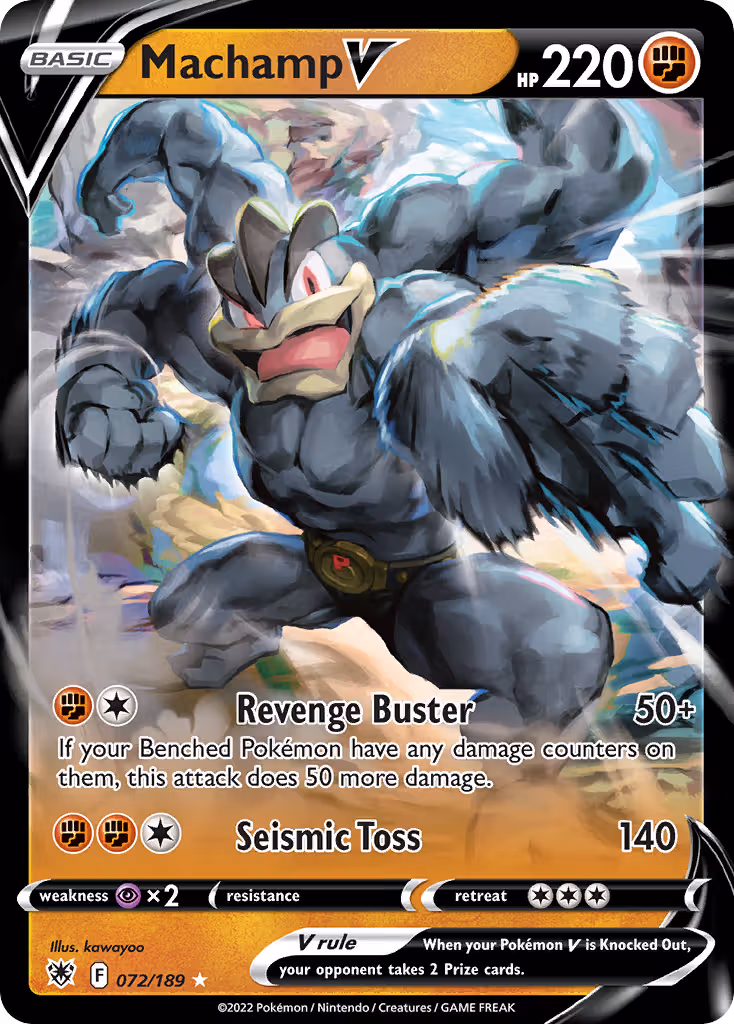 Machamp V 72/189 Pokemon card
