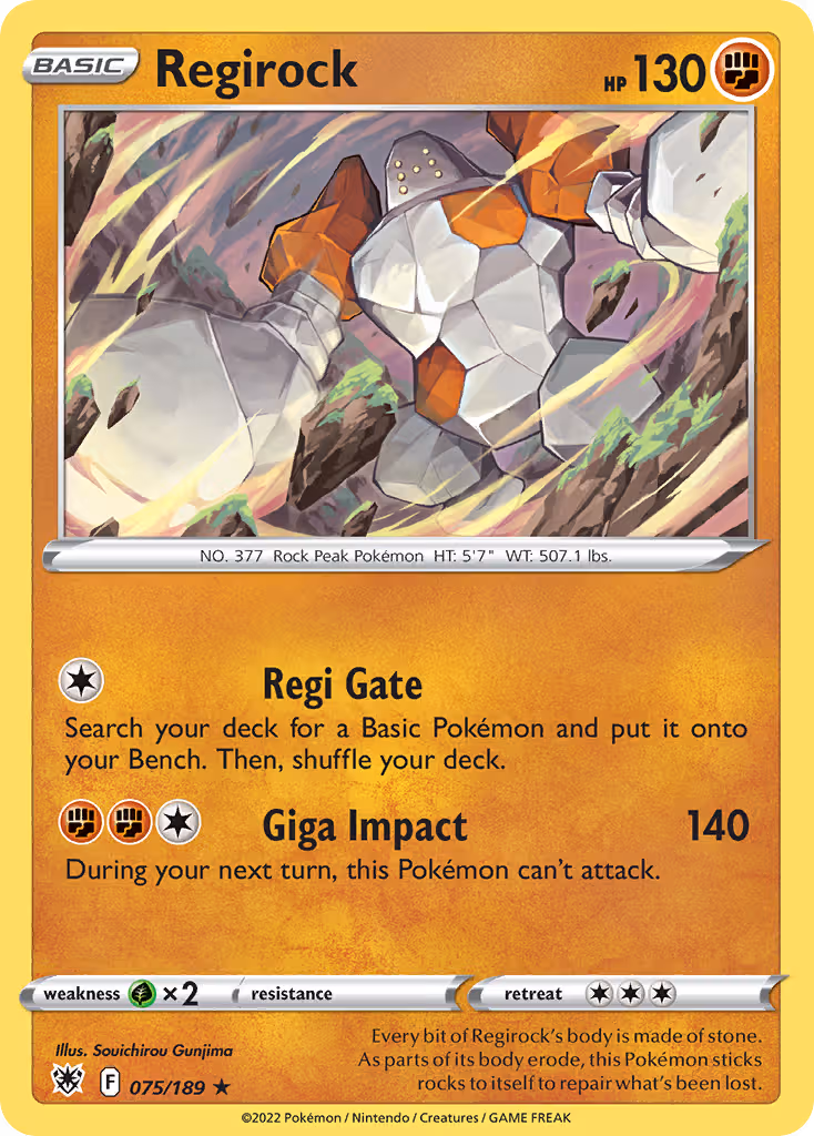 Regirock 75/189 Pokemon card