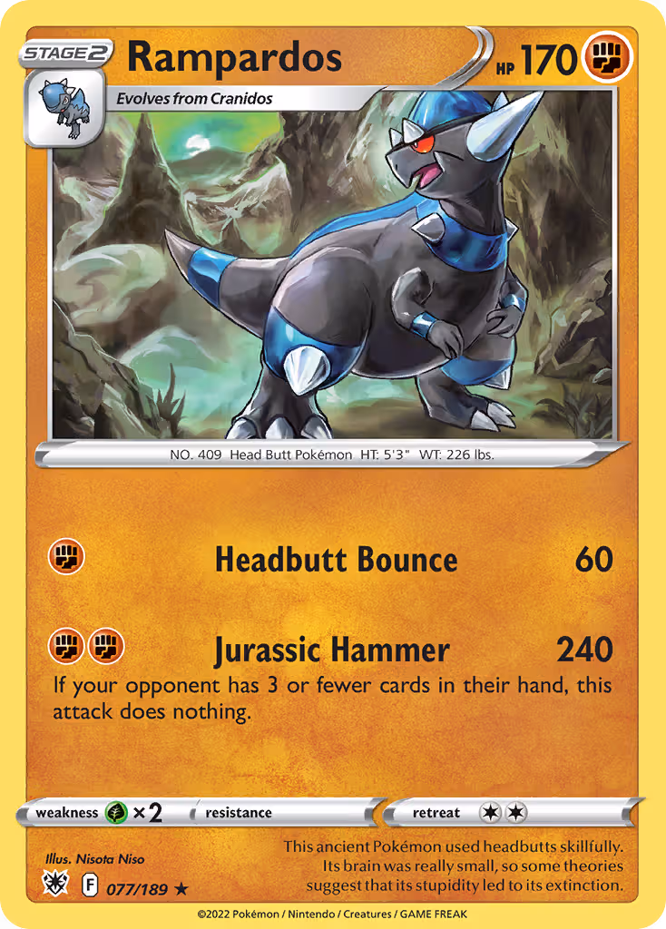 Rampardos 77/189 Pokemon card