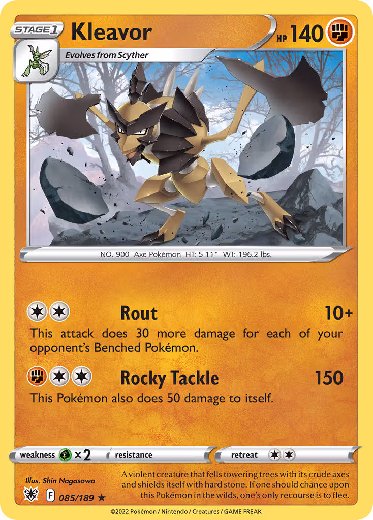 Kleavor 85/189 Pokemon card