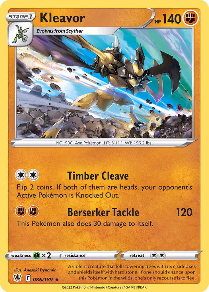 Kleavor 86/189 Pokemon card